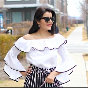 Ruffle Off the Shoulder Blouse